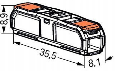 WAGO 221-2411 SZYBKOZŁĄCZKI PRZELOTOWE 2x4 60 SZT